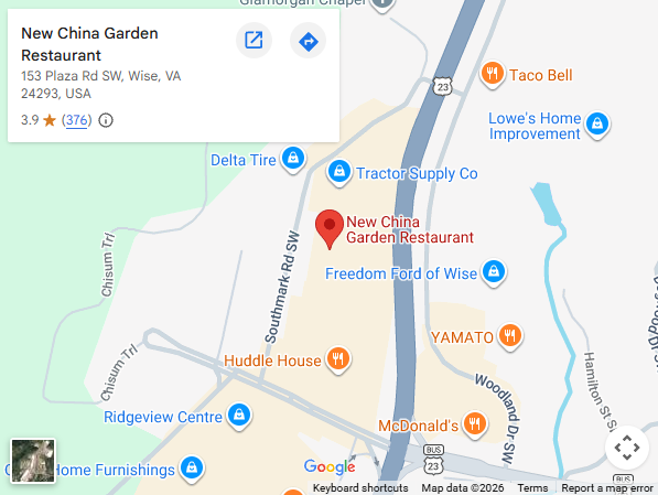 Location, 153 Plaza Rd SW, Wise, VA 24293, United States