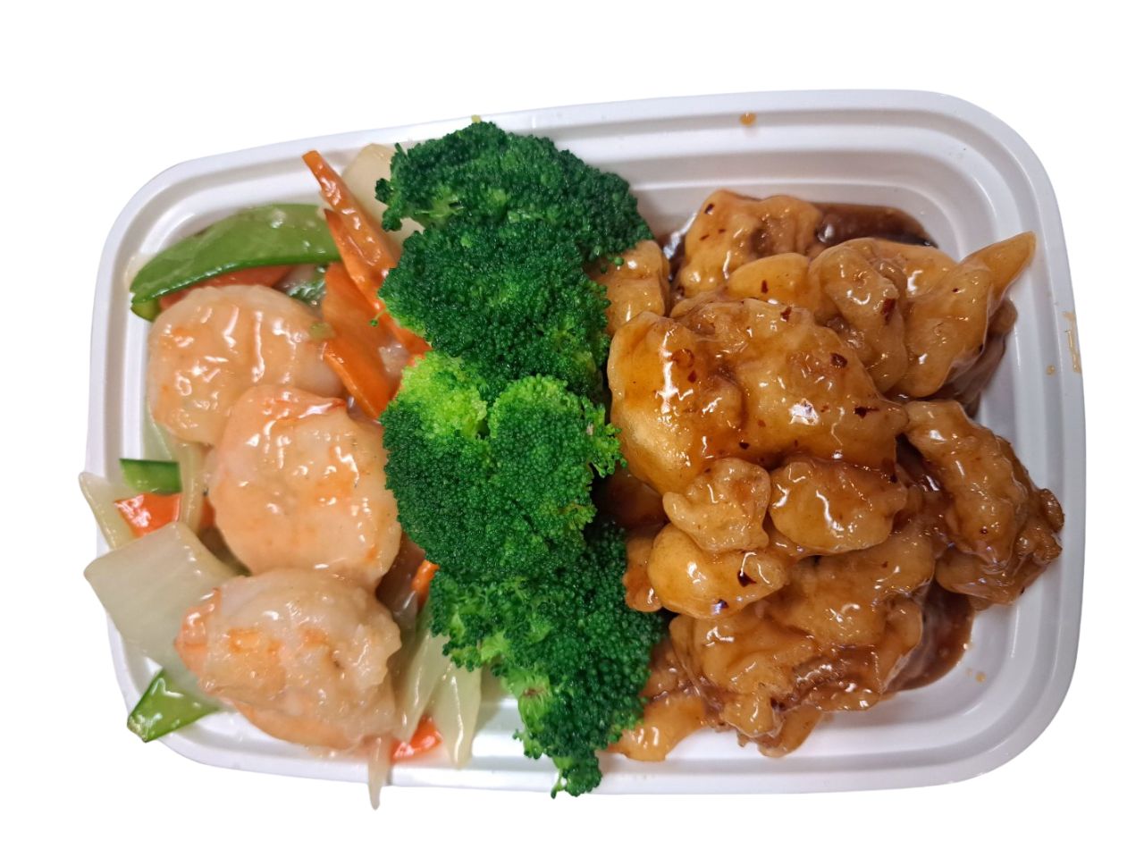 Dragon & Phoenix with shrimp, chicken and broccoli at China House, a Chinese Restaurant in Jacksonville