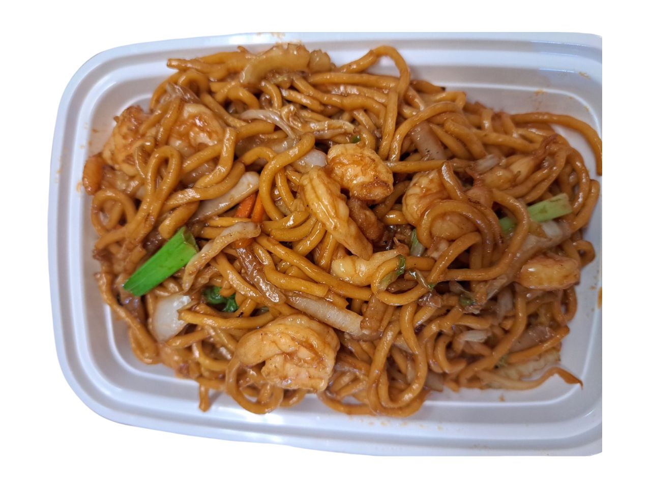 Shrimp lo mein with vegetables at China House, a Chinese Restaurant in Jacksonville