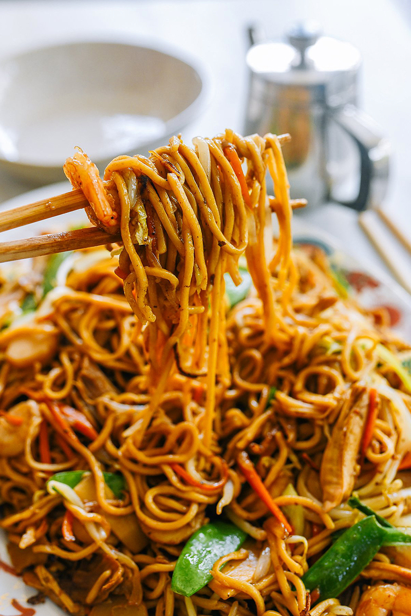 CHINA-KING-American-Chinese-Restaurant-Lo-Mein-Lake-View Stir-fried egg noodles with fresh vegetables and your choice of meat or seafood in a savory sauce at CHINA KING, a American Chinese restaurant in Lake View