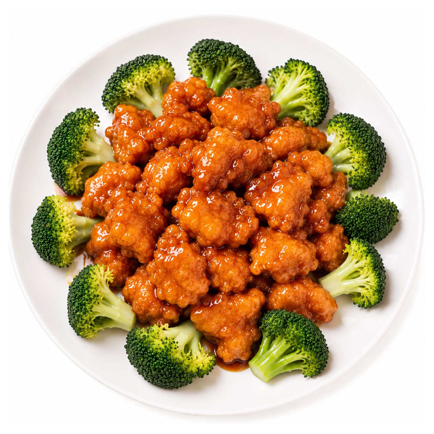 Orange chicken with crispy coating and broccoli at China King Restaurant, a Chinese Restaurant in North Fort Myers