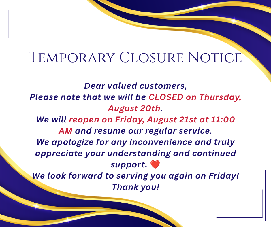 Notice of Special Operating Hours