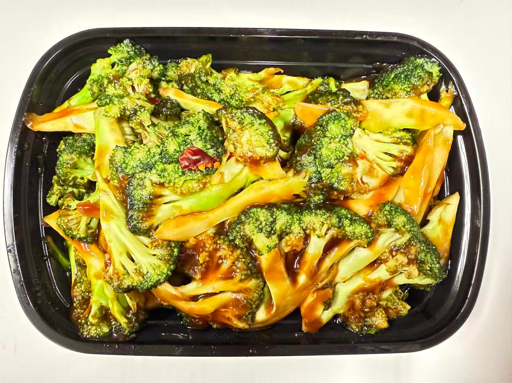 Broccoli in garlic - infused sauce at China one,a Chinese Restaurant in Whitsett