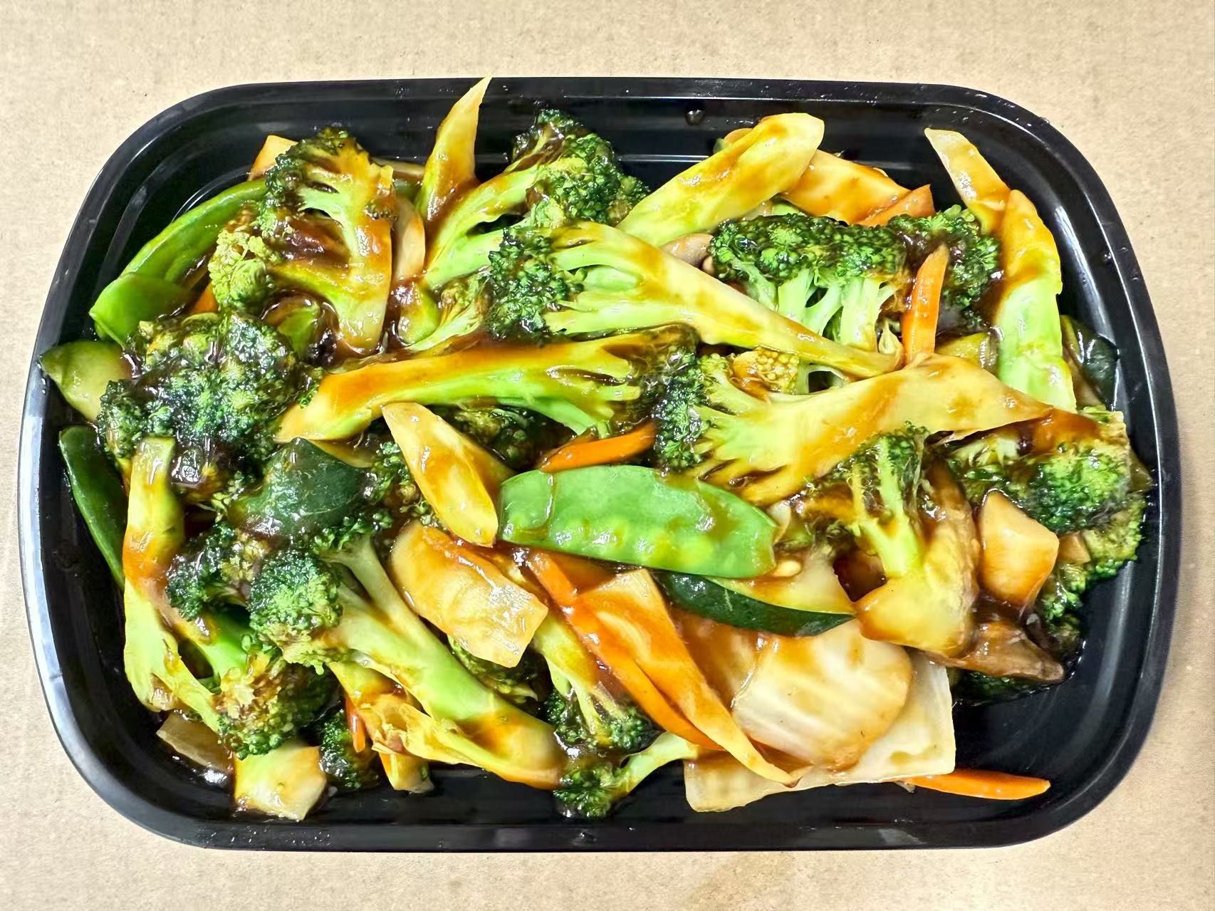 Assorted veggies in savory sauce at China one,a Chinese Restaurant in Whitsett