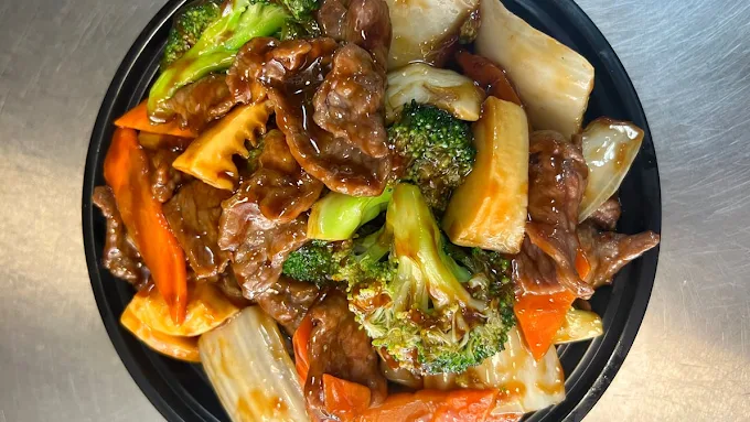 China-Sky-Chinese-Restaurant-Beef-with-Chinese-Vegetable-Loxahatchee Beef with Chinese vegetables from China Sky, a Chinese restaurant in Loxahatchee