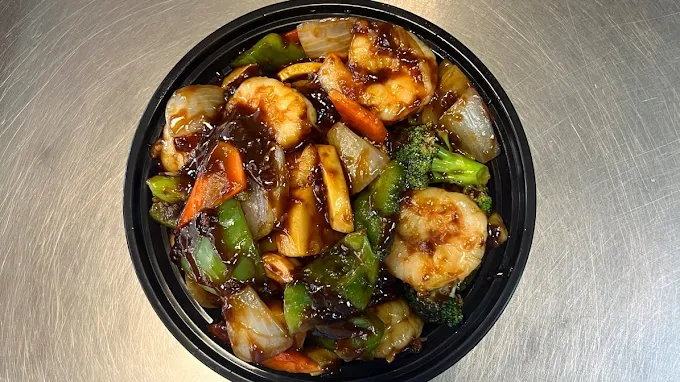 Shrimp with garlic sauce from China Sky, a Chinese restaurant in Loxahatchee