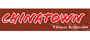 “CHINATOWN” restaurant logo, brown background, red “CHINATOWN” text, labeled “Chinese Restaurant”