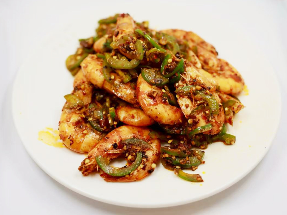 Chinese-Taste-Chinese-Restaurant-Changsha-Style-Spicy-Shrimp-Salt-Lake-City Plate of Changsha - style spicy shrimp at Chinese Taste,a Chinese Restaurant in Salt Lake City
