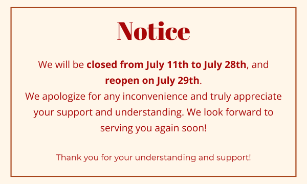 Notice of Special Operating Hours