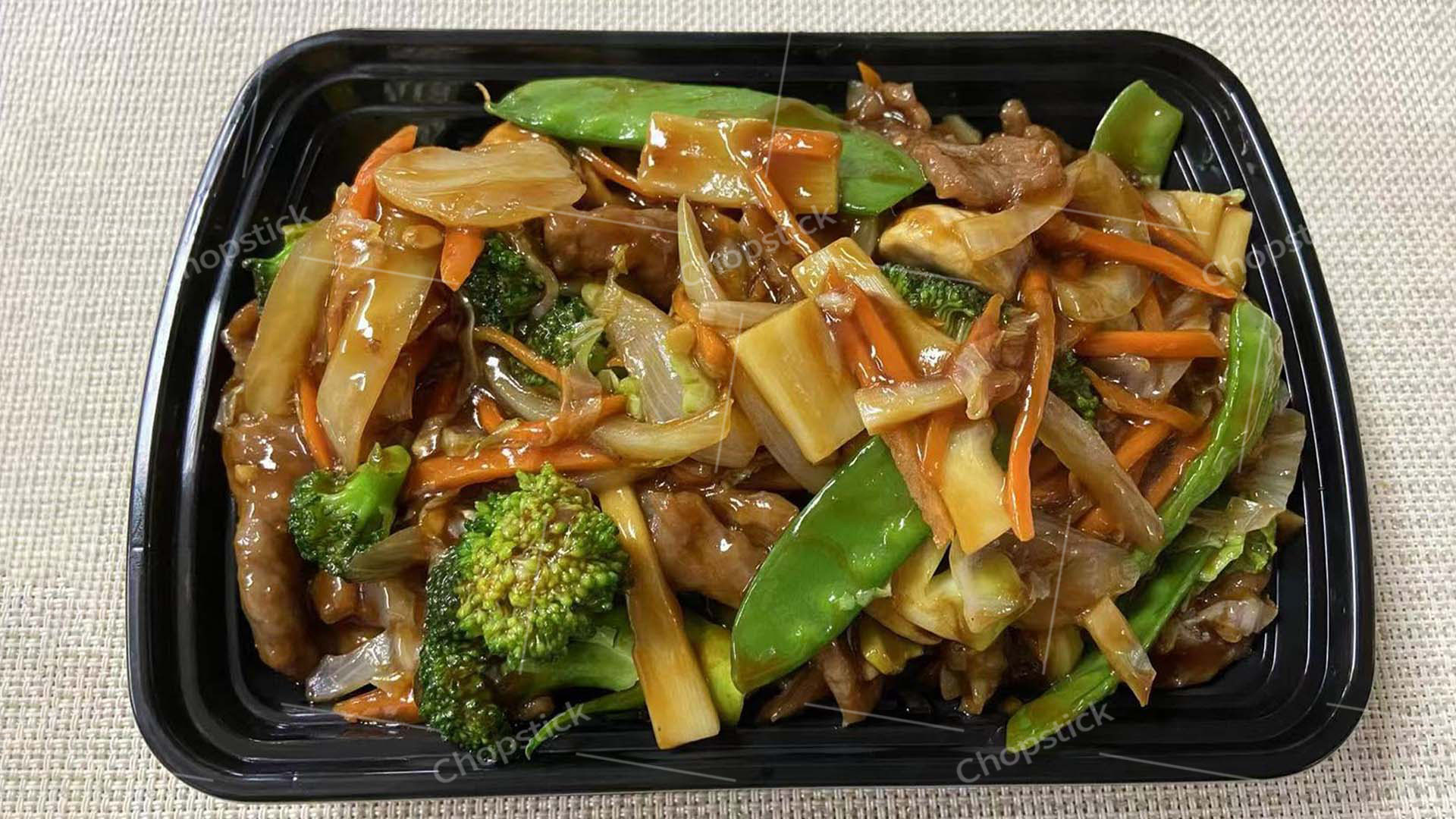 Stir-fried beef chop suey with mixed vegetables at Chopstick, a Chinese Restaurant in Flowood