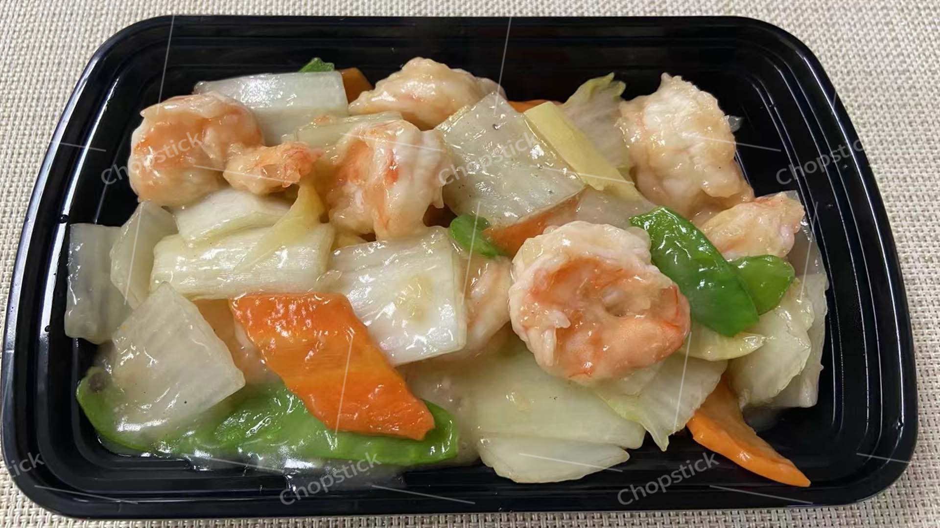 Shrimp with Chinese vegetables stir-fry at Chopstick, a Chinese Restaurant in Flowood