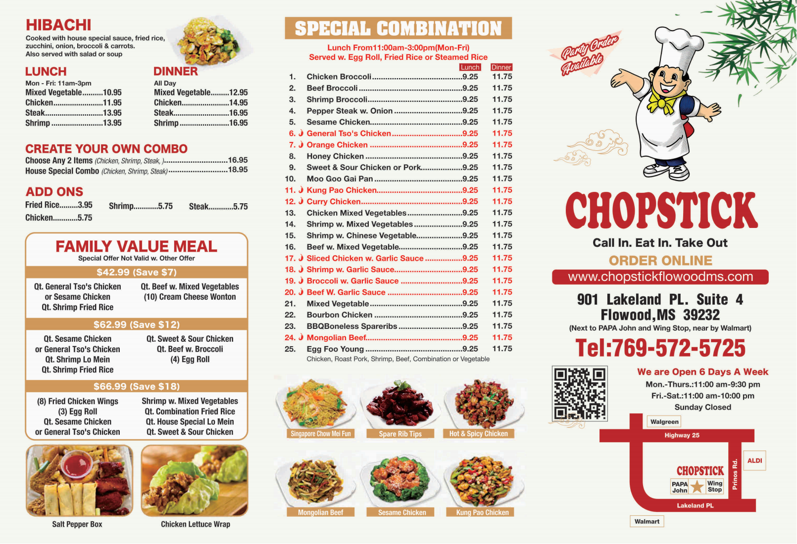 Restaurant menu 2, detailed description provided below
