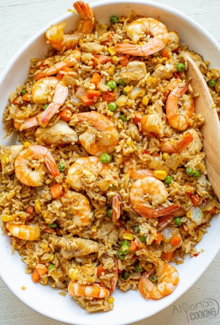 Chopsticks-Express-Chinese-Restaurant-Shrimp-Fried-Rice-Philadelphia Shrimp Fried Rice - Fried rice with shrimp, veggies & eggs at Chopsticks Express, a Chinese Restaurant in Philadelphia