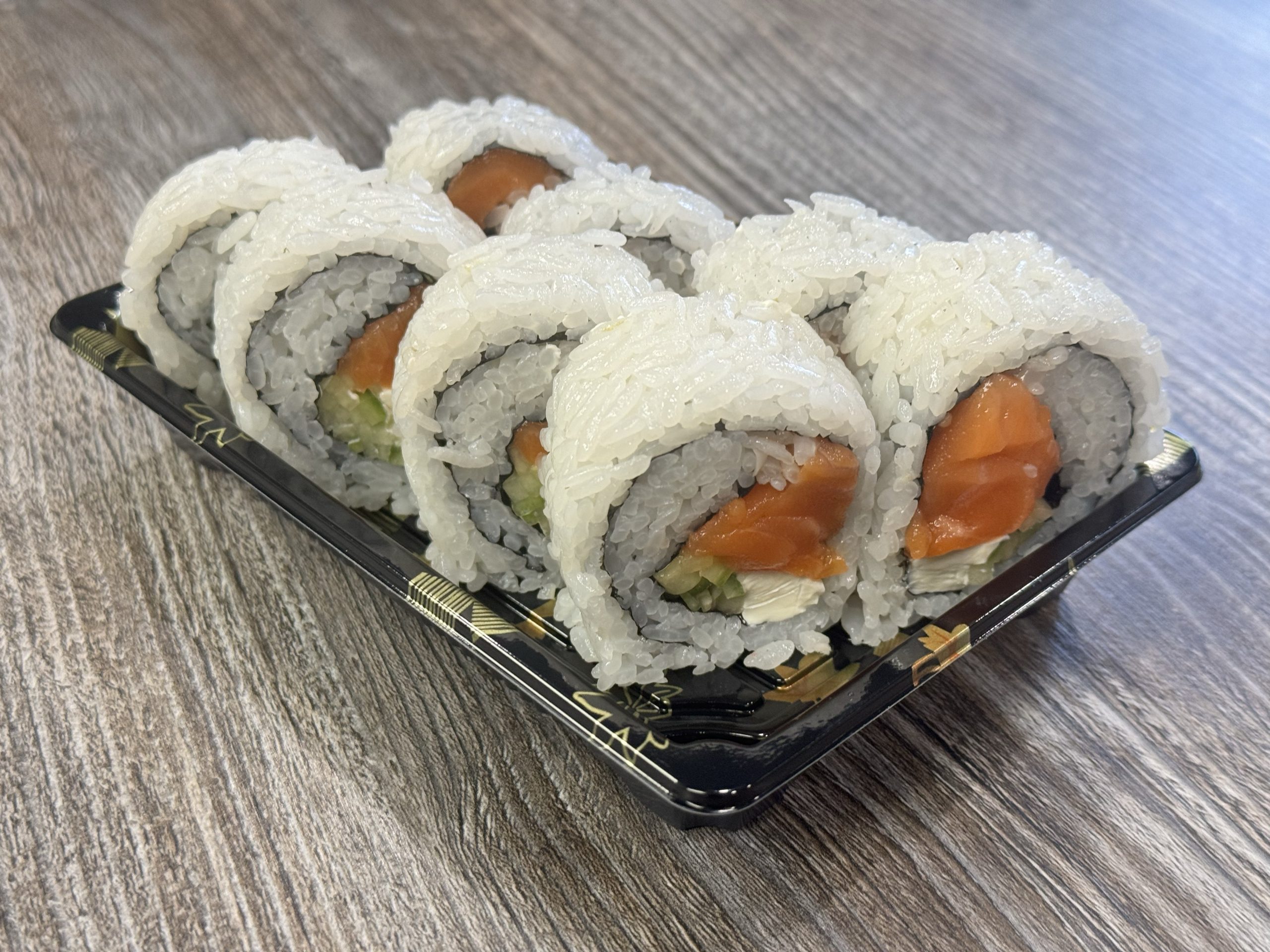 Cream cheese and salmon maki roll at Chop Sushi & Grill, a Japanese Restaurant in Los Angeles