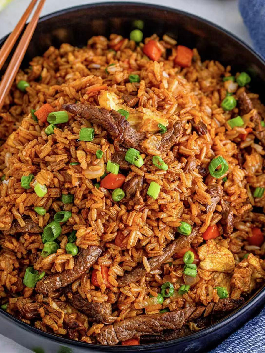 Chow-Express-Chinese-Restaurant-Beef-Fried-Rice-Indianapolis Beef Fried Rice at Chow Express,a Chinese Restaurant in Indianapolis