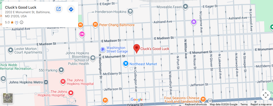 Location, 2202 E Monument St, Baltimore, MD 21205