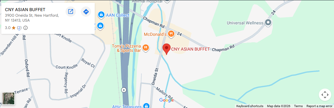 Location 3900 Oneida St, New Hartford, NY 13413, United States