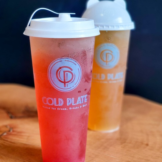 Strawberry Green Tea at Cold Plate，a Ice Cream Shop in Seattle