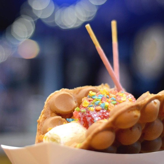 Bubble Waffle Taco at Cold Plate，a Ice Cream Shop in Seattle