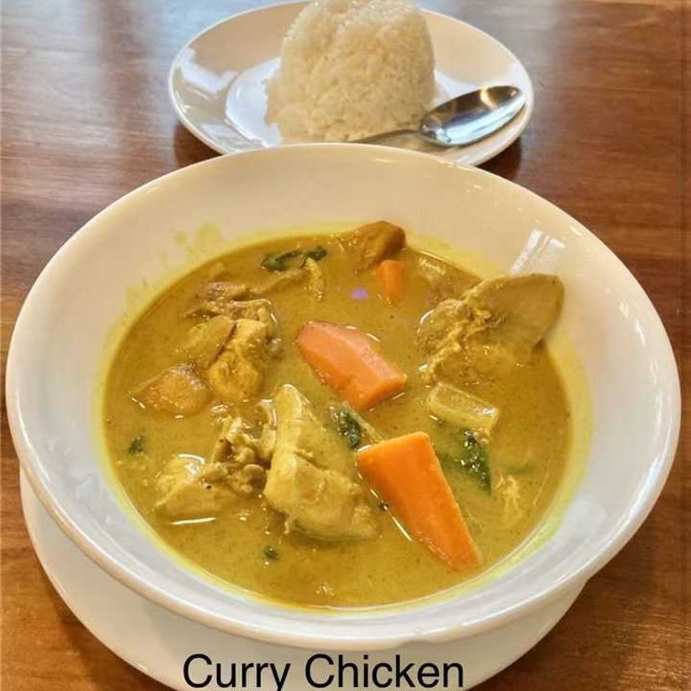 Curry chicken from Colfax Bistro, an Asian restaurant in Colfax