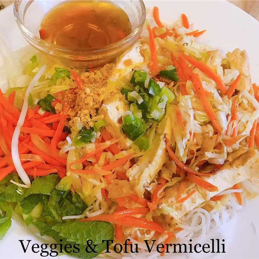 Veggies tofu vermicelli from Colfax Bistro, an Asian restaurant in Colfax