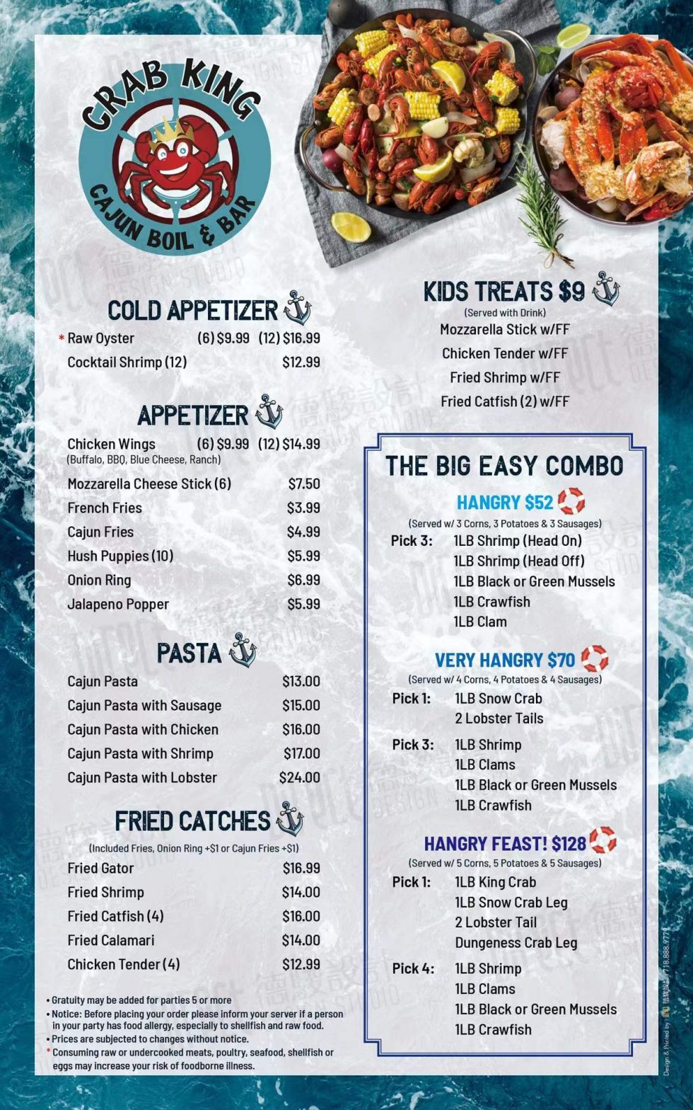 Crab King Cajun Boil & Bar Cajun Restaurant Online Order WA