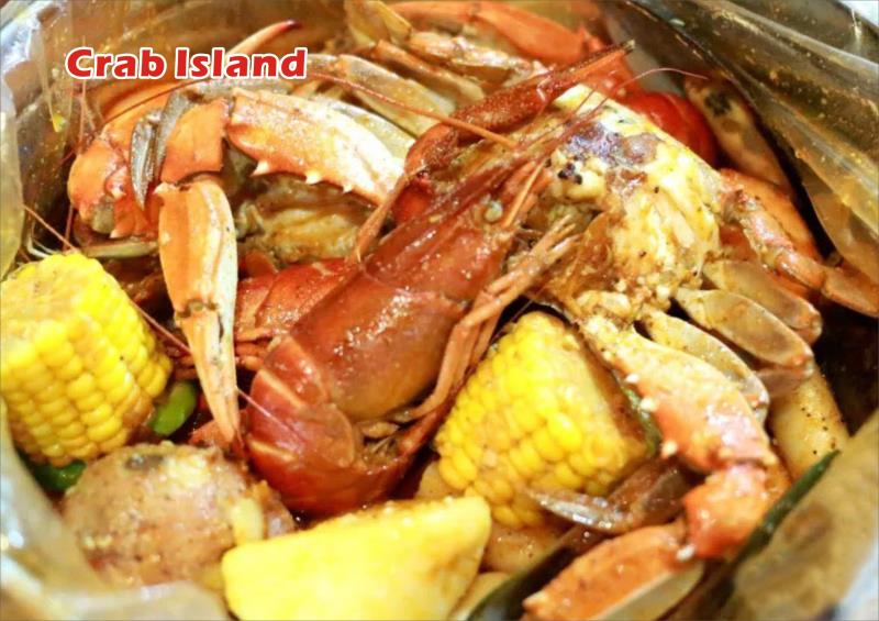 Seafood platter from Crab Island, a sushi and seafood restaurant in Lake Elsinore