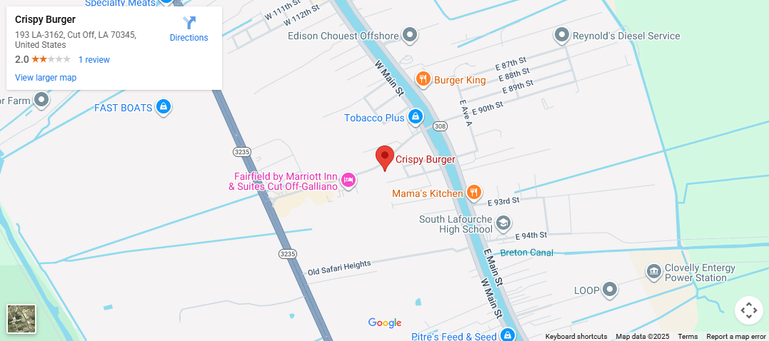 Location, 193 Hwy 3162, Cut Off, LA 70345