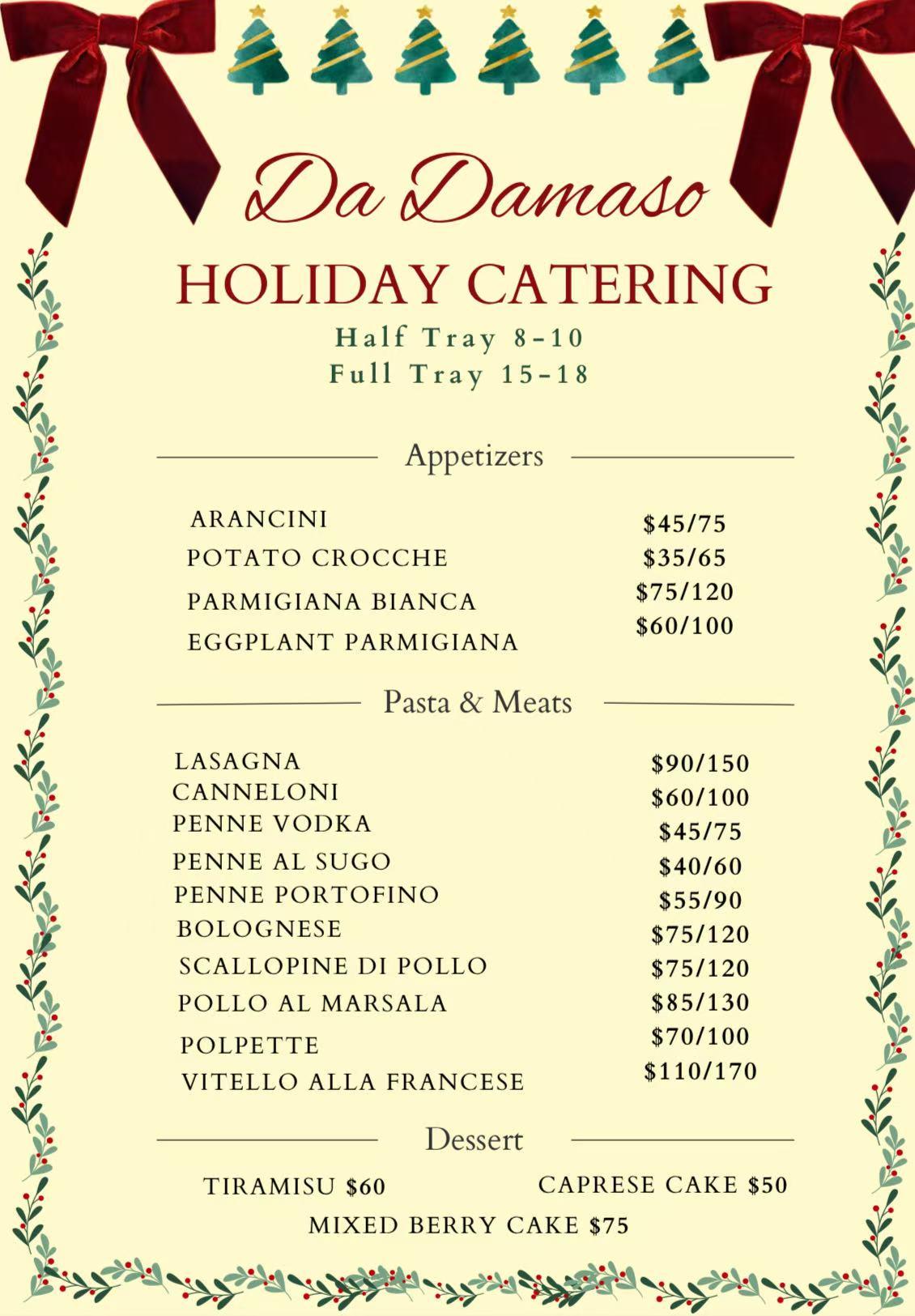 catering menu