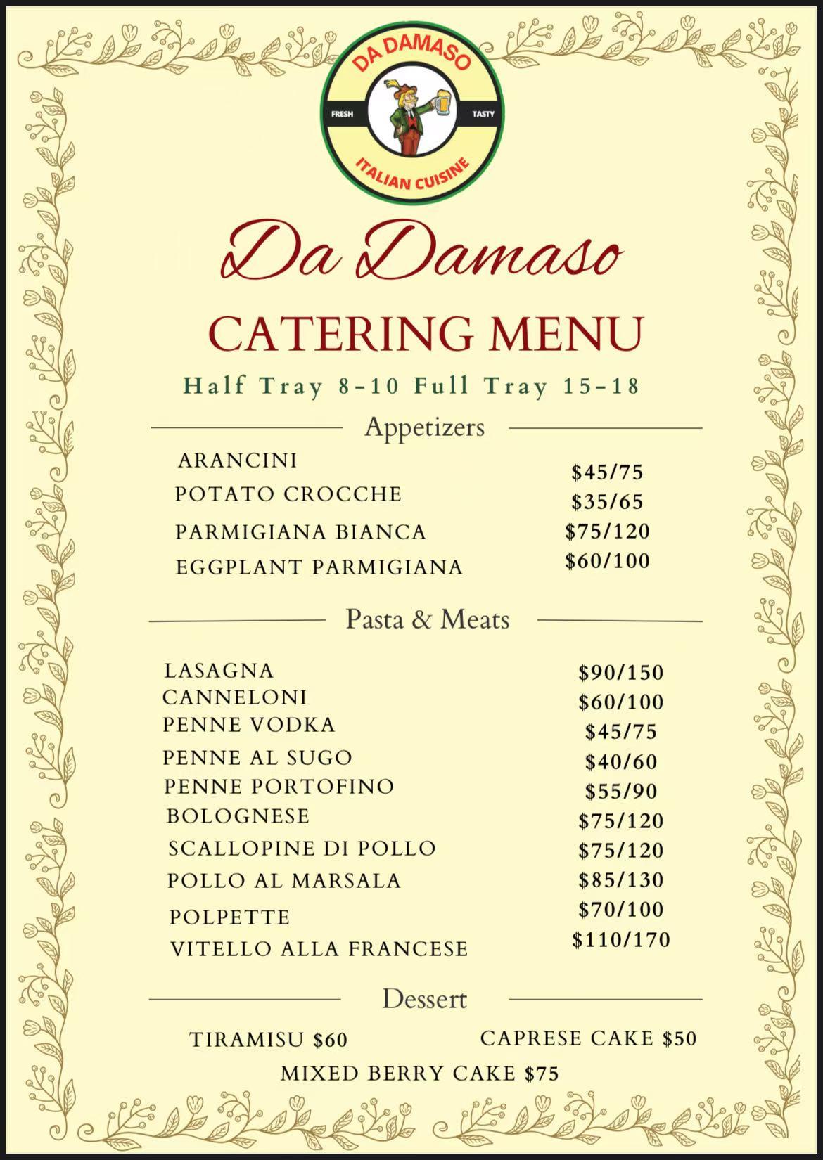 DA-DAMASO-Italian-Restaurant-CATERING-MENU-Staten-Island