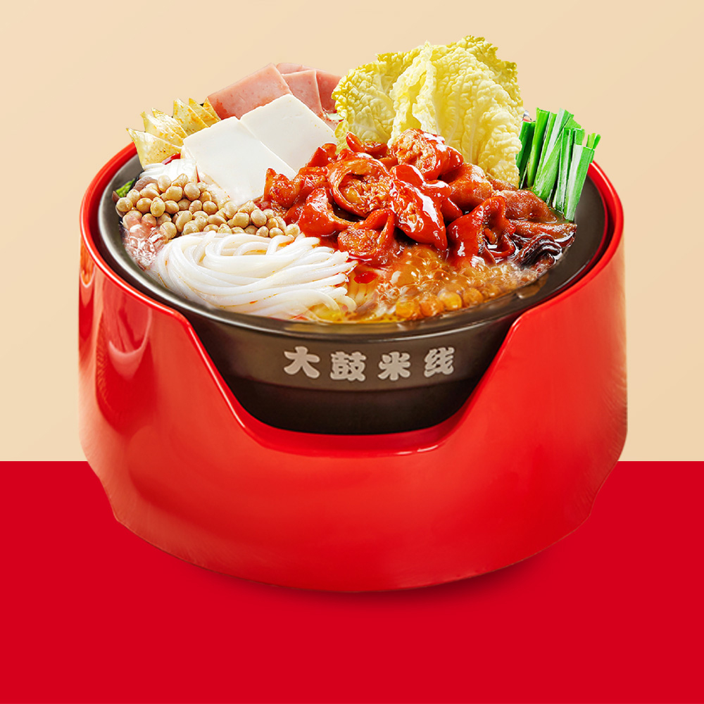 Pickled Pepper Pork Intestine Rice Noodles at Dagu Miishiee，a Chinese Noodle House in San Diego