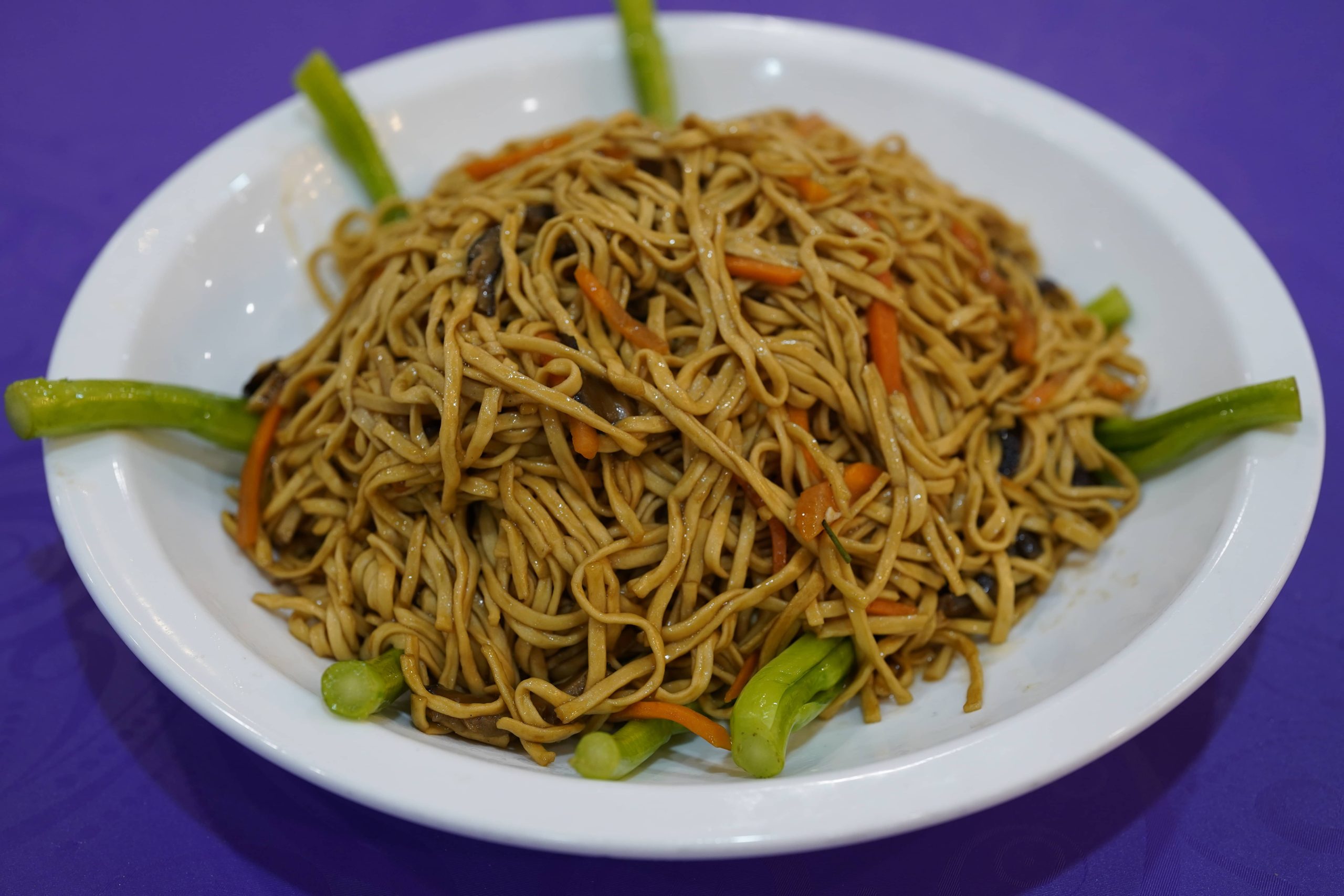 Chow mein with vegetables at Dak Sing Palace, a Chinese Restaurant in Brooklyn