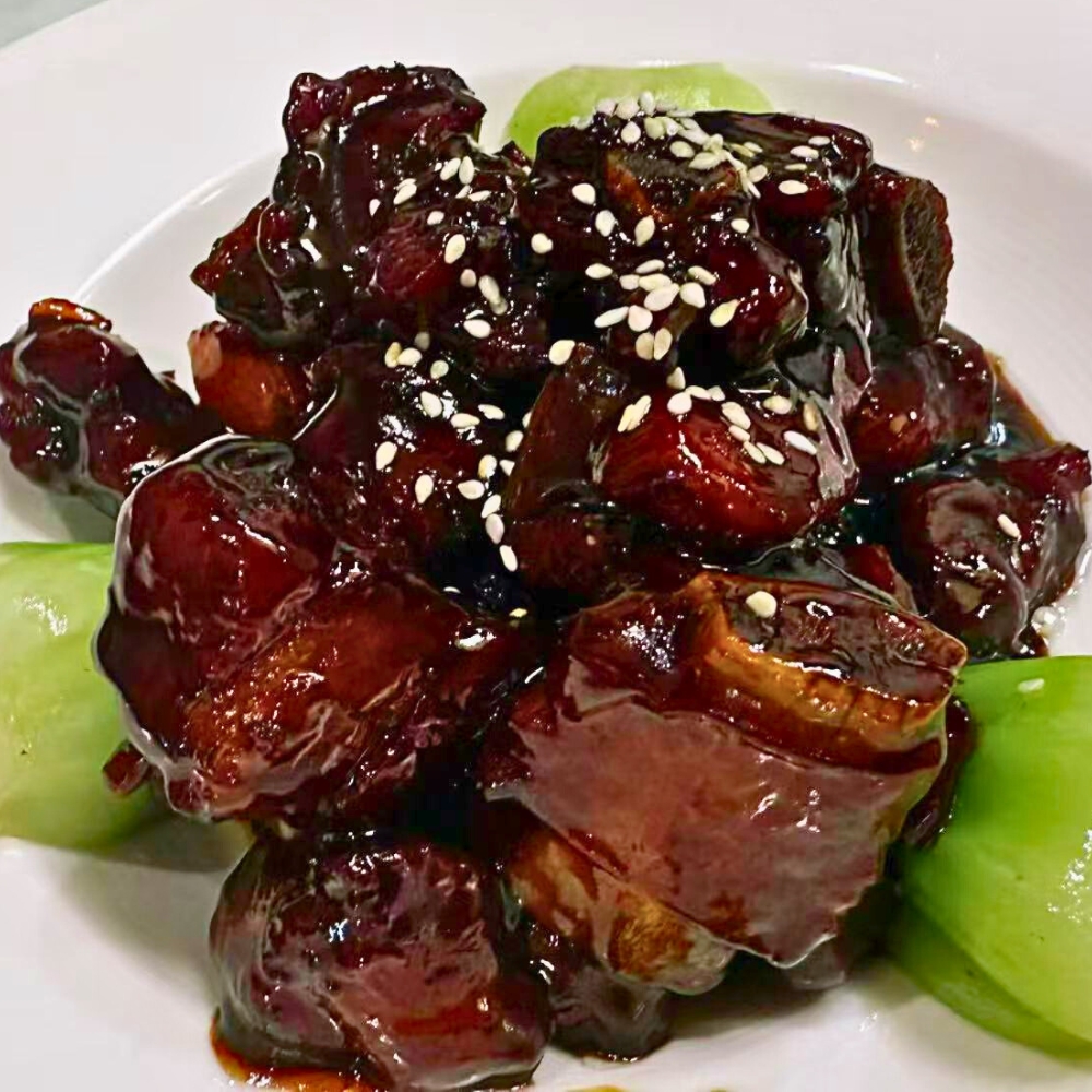 Sweet and sour pork ribs with veggies at Dallas Spicy Chinese Cuisine, a Chinese Restaurant in Plano.