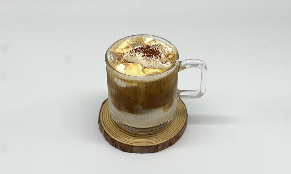 a Viennese coffee with whipped cream at Dandelion Kaffe，a Brunch Restaurant in Alameda