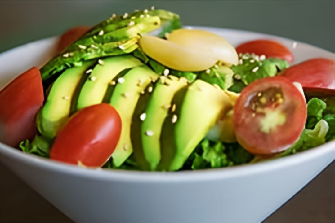 Fresh avocado salad with tomatoes and sesame seeds at Dan Zai Ramen & Sushi House, a Asian Fusion Restaurant in Green Brook Township
