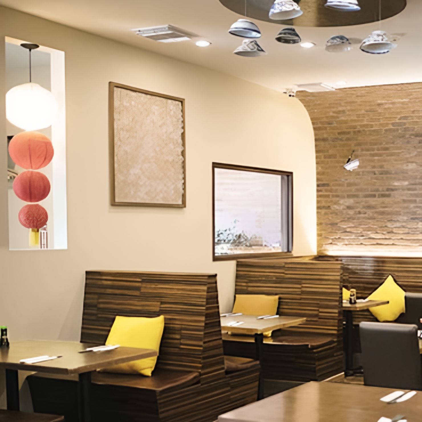 Dan-Zai-Ramen&Sushi-House-Asian-Fusion-Restaurant-Indoor-Dining-Area-Green-Brook-Township Cozy indoor dining area with wooden decor at Dan Zai Ramen & Sushi House, a Asian Fusion Restaurant in Green Brook Township