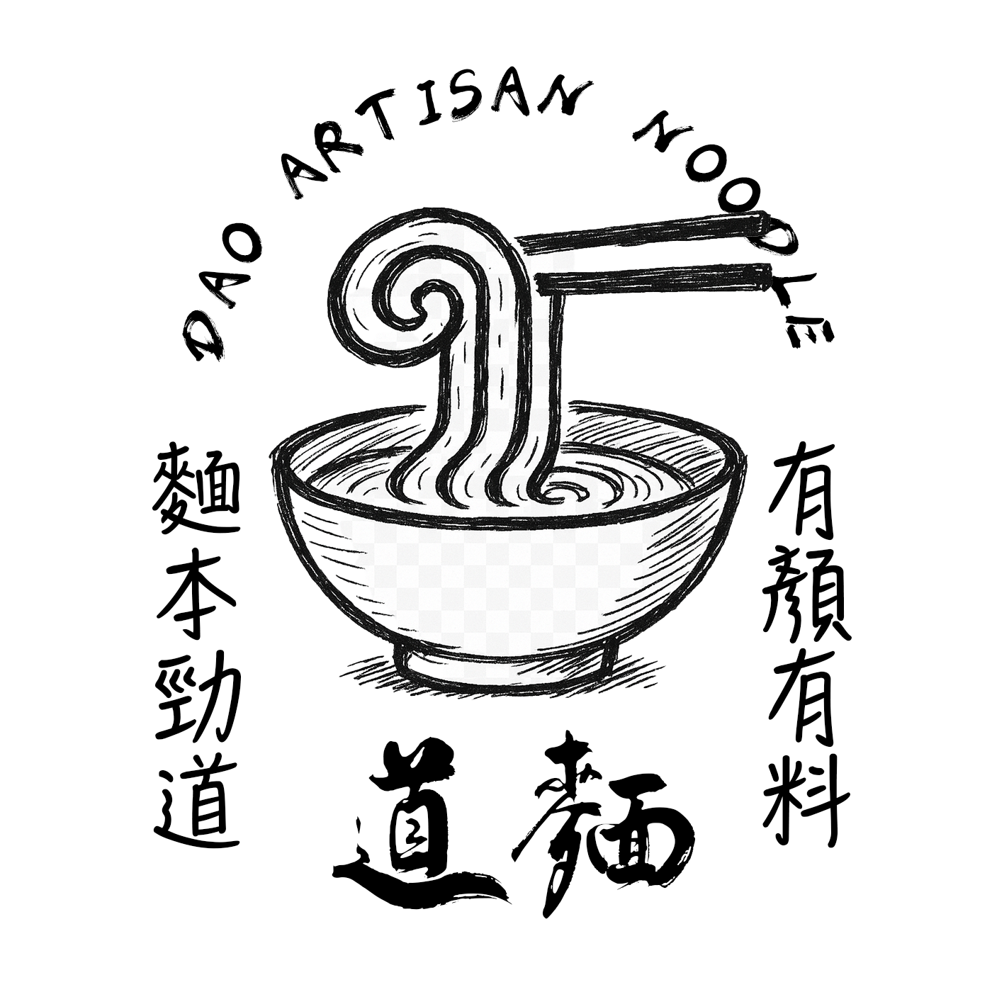 It's a restaurant logo with a noodle bowl.