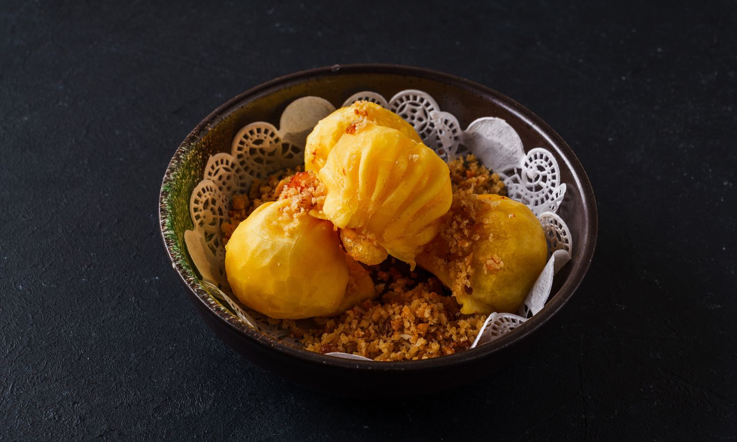 Crispy deep-fried prawns with salt and pepper at Dim Sum Bloom Rockville Centre, a Chinese Restaurant in Rockville Centre