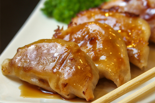 Pan-fried dumplings at Dim Sum Dynasty, Chinese Restaurant in Temecula