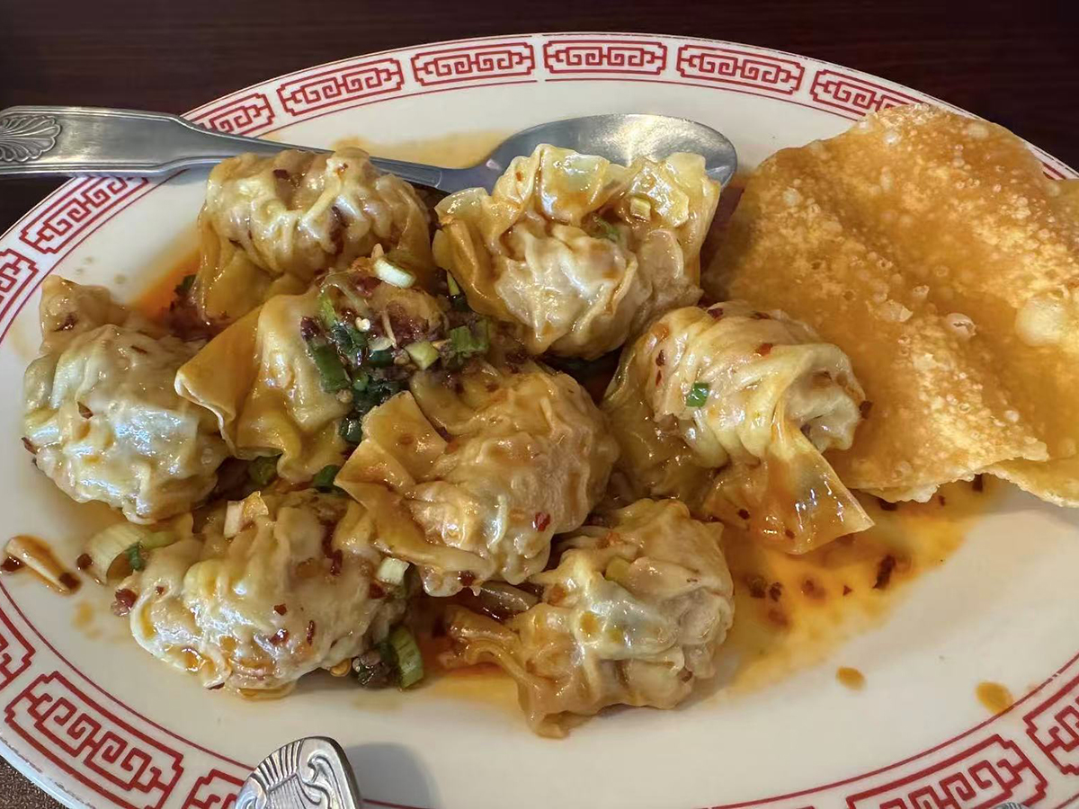Dim-Sum-Express-Chinese-Restaurant-Wontons-in-Spicy-Sauce-Palm-Coast Wontons in Spicy Sauce at Dim Sum Express, a Chinese Restaurant in Palm Coast