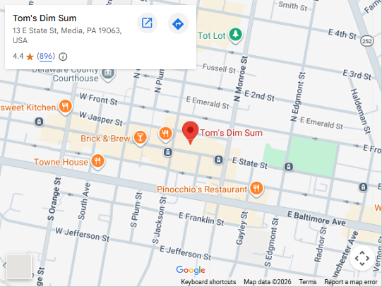 Location, 13 E State St, Media, PA 19063, United States