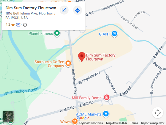 Location, 1816 Bethlehem Pike, Flourtown, PA 19031, United States