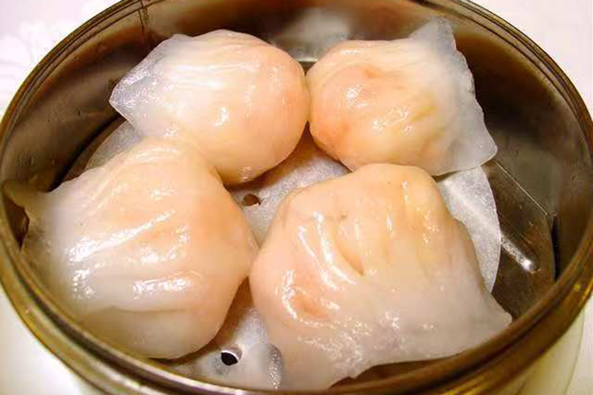 Jumbo Shrimp Dumpling at Dim Sum & Kimchi，a Asian Fusion Restaurant in Bettendorf