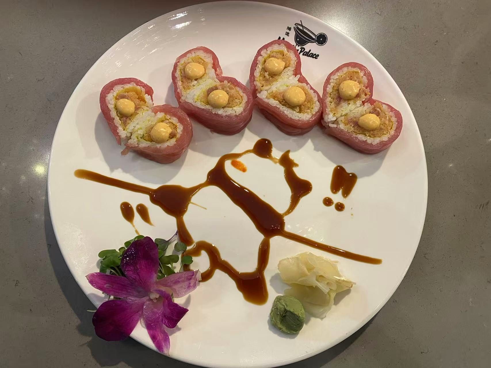 Heart-shaped Sushi Roll at D&J Asian Fusion Asian Restaurant in Peabody