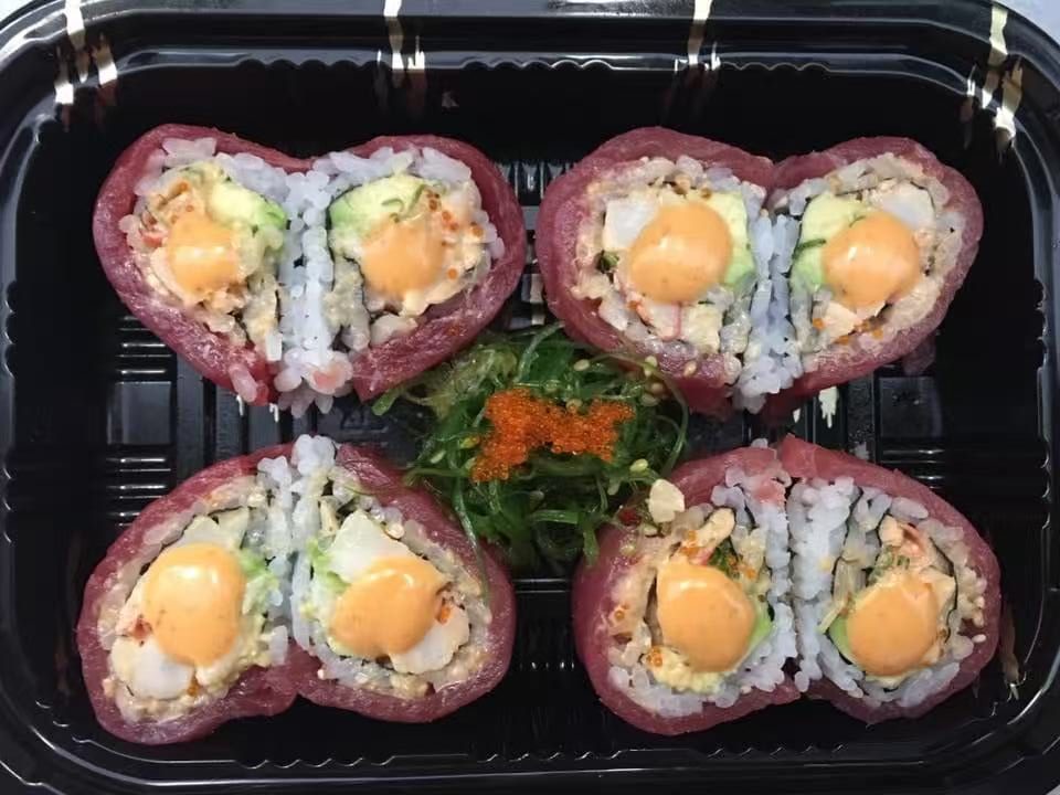 Heart-shaped Sushi Roll at D&J Asian Fusion Asian Restaurant in Peabody