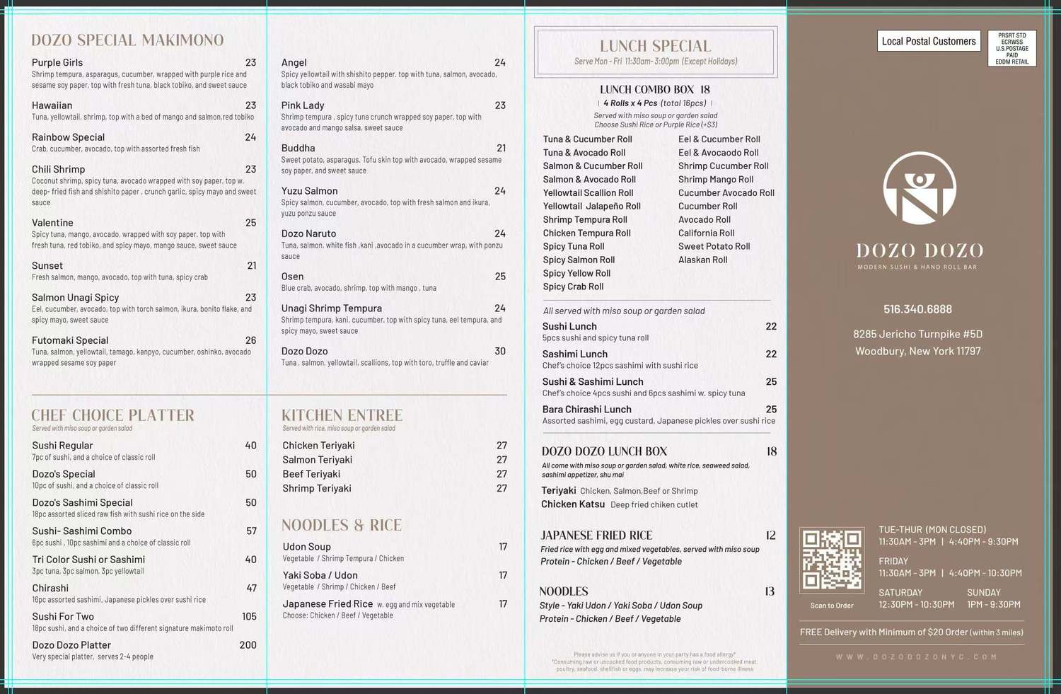 Restaurant menu 2, detailed description provided below