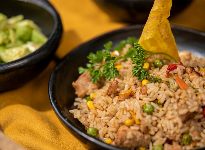 Flavorful pork fried rice with vegetables at Dragon 109 of Columbus, a Chinese Restaurant in New York