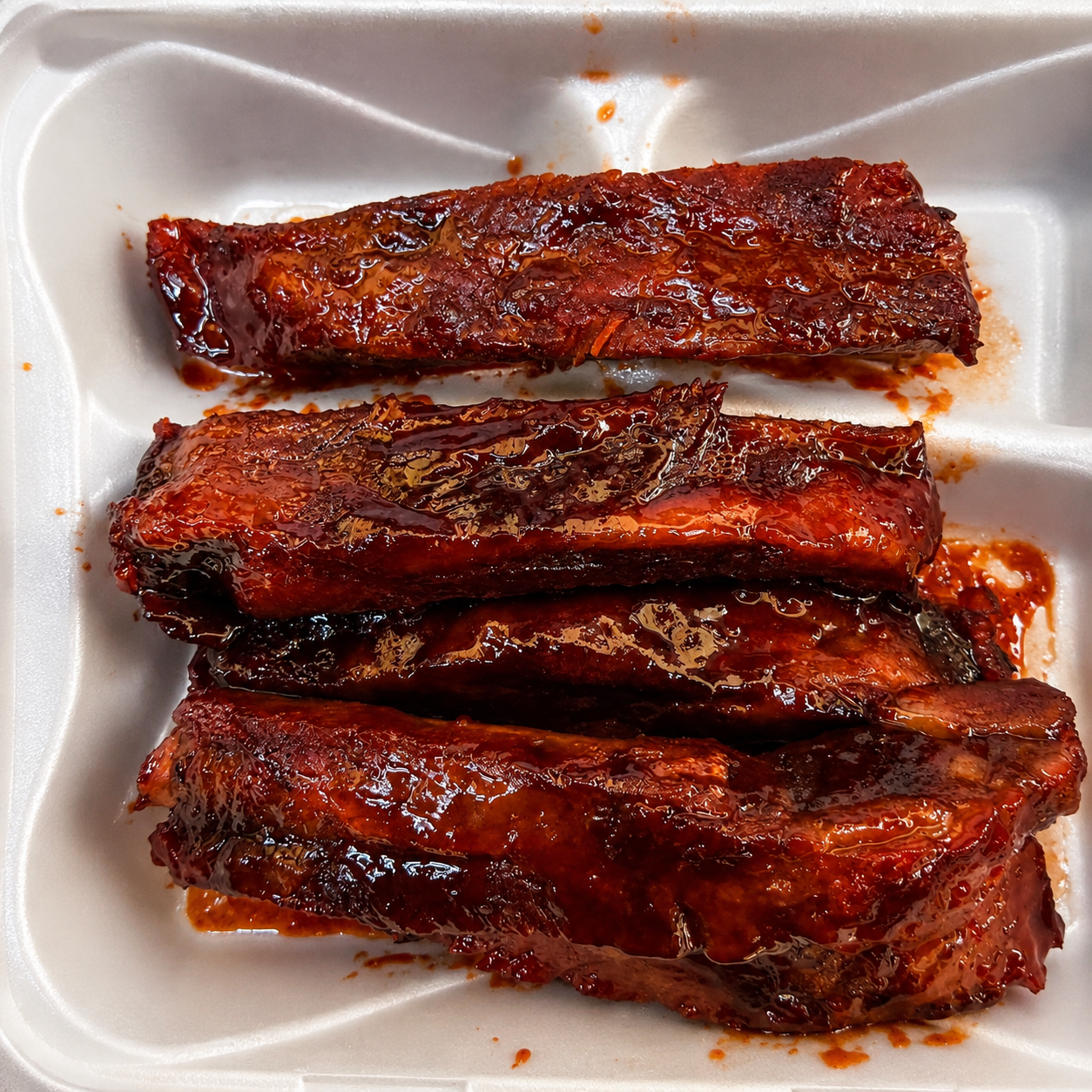 Sweet barbecue spare ribs at Dragon Express, a Chinese Restaurant in Augusta