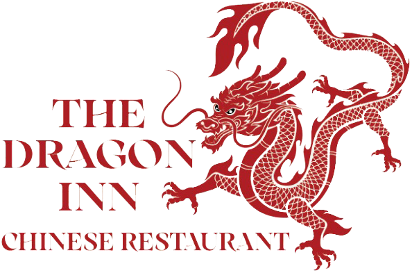 Red Chinese dragon graphic logo with text reading The Dragon Inn Chinese Restaurant at Dragon Inn, a Chinese Restaurant in Fredericksburg