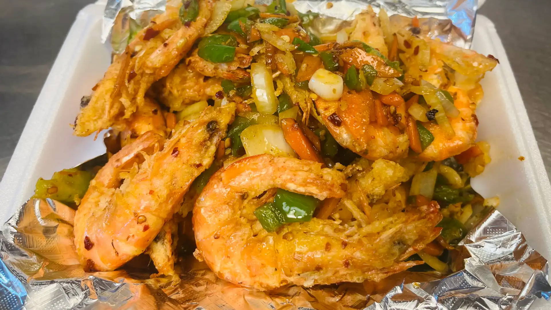 Salt & Pepper Shrimp at Dragon Palace, Chinese Restaurant in Tinley Park